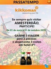 Passatempo KIKKOMAN 2019 - GANHE 1 viagem para 2 pessoas a Amesterdão!